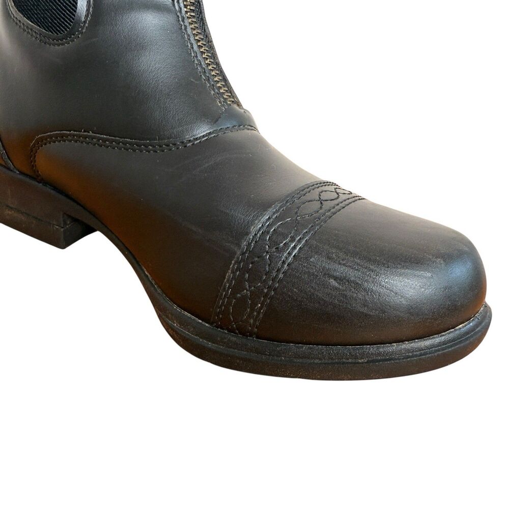Moretta Clio Paddock Boots Women’s 5 Black Front Zip Equestrian Riding Chelsea - Picture 6 of 16
